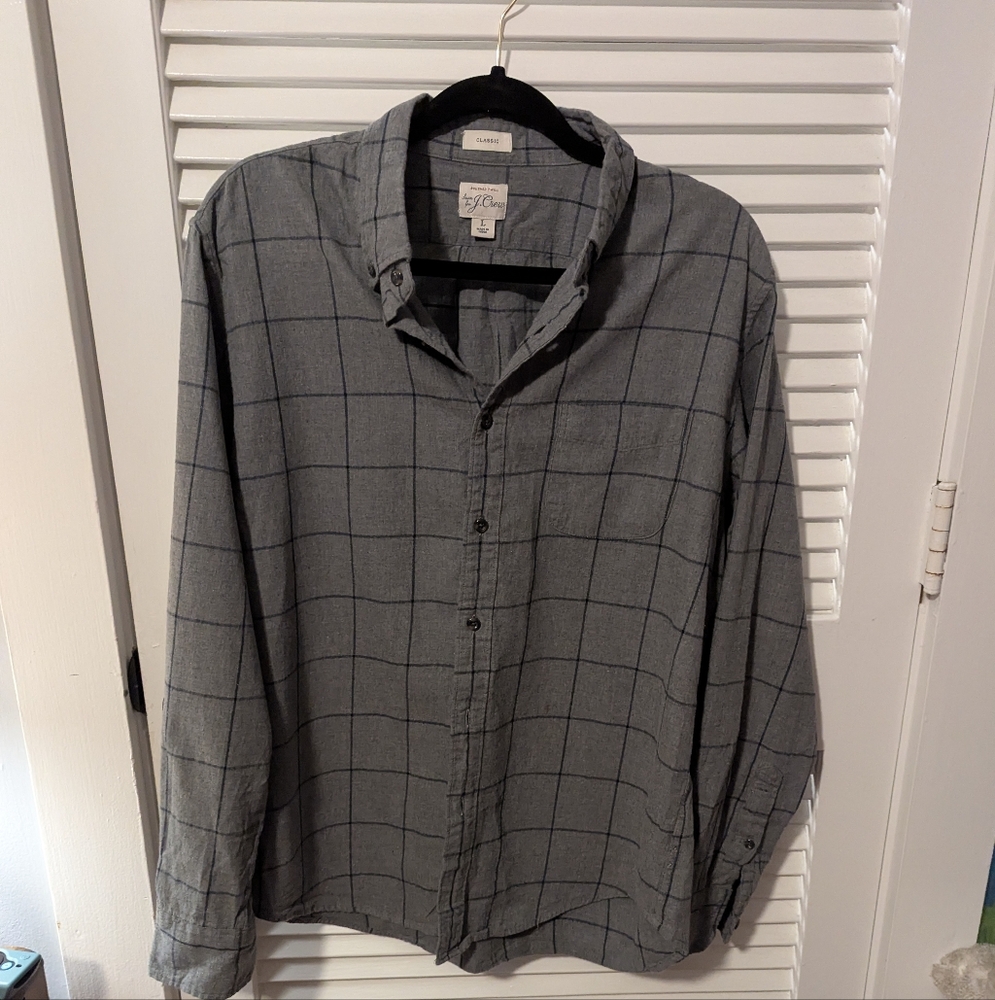 Gray Checkered Men's Shirt